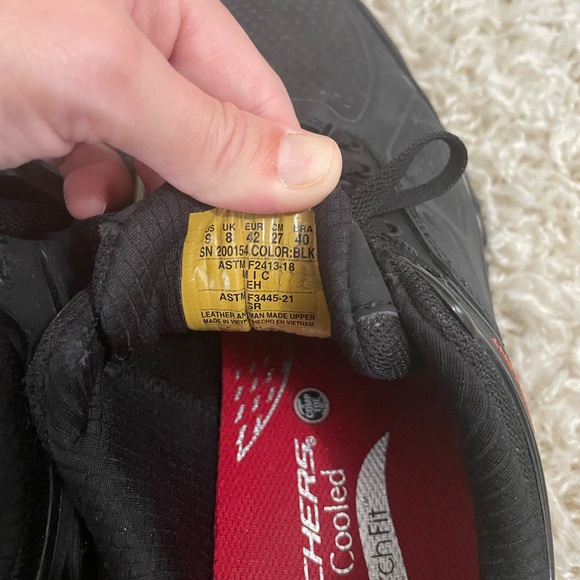 Skechers Arch Fit Road Walker Composite Toe Black water resistant men’s size 9 - Picture 8 of 10